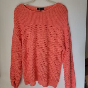 Willow Vibrant Coral Crew Neck Sweater